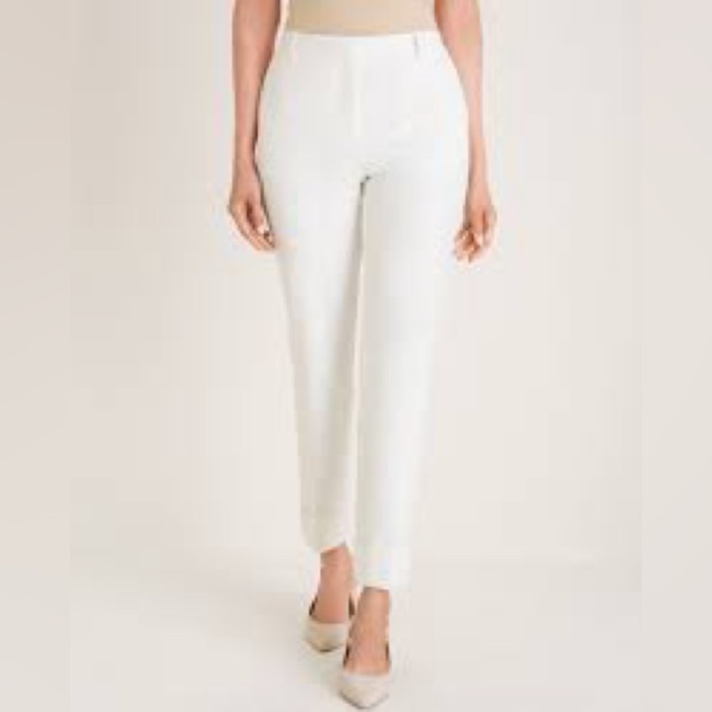 Chicos Fly Front White Pants